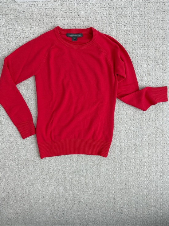 French Connection Sweaters - French Connection Red Crewneck Sweater classic preppy cozy